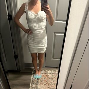 Xs white mini dress
